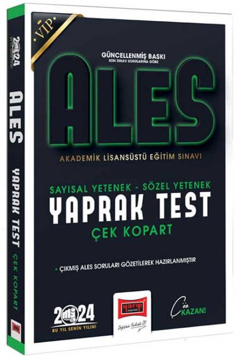 2024 ALES Vip Sayısal-Sözel Yetenek Çek Kopart Yaprak Test Yargı Yayınları
