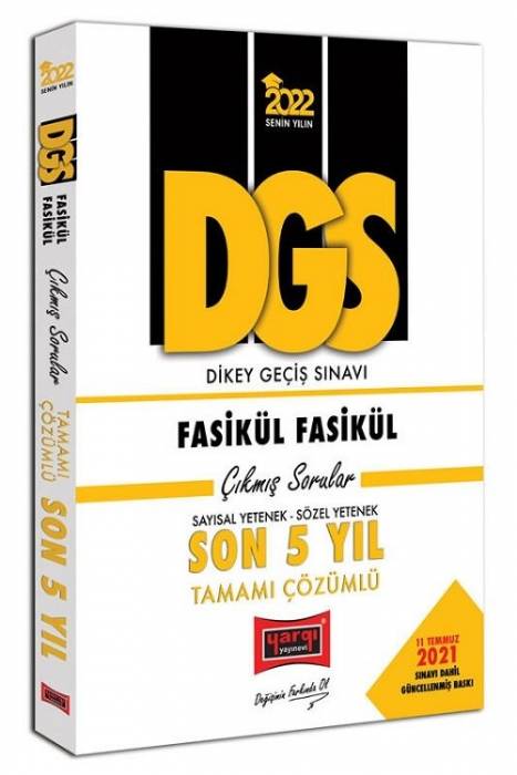 Yargı 2022 DGS VIP Son 5 Yıl Fasikül Fasikül Çıkmış Sorular Yargı Yayınları