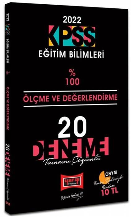 Yargı 2022 KPSS Eğitim Bilimleri Ölçme Değerlendirme 100 de 100 20 Deneme Çözümlü Yargı Yayınları