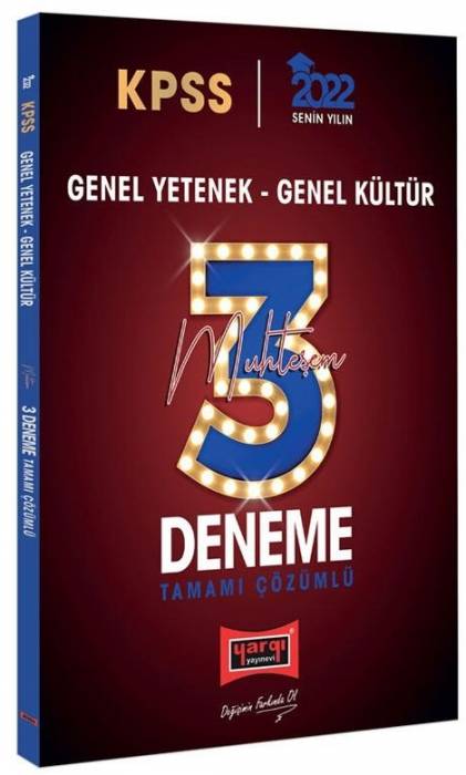 Yargı 2022 KPSS Genel Yetenek Genel Kültür Muhteşem 3 Deneme Çözümlü Yargı Yayınları