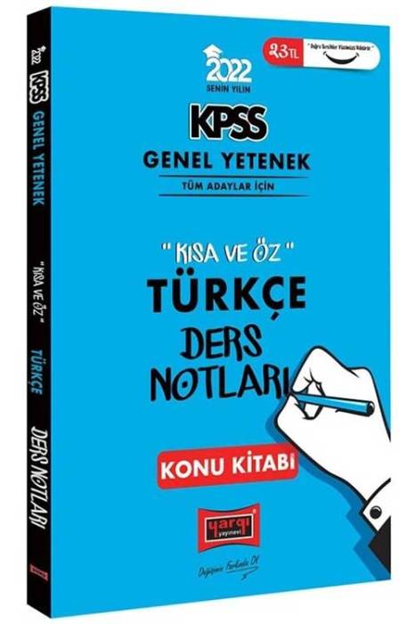 Yargı 2022 KPSS Genel Yetenek Kısa ve Öz Türkçe Ders Notları Konu Kitabı Yargı Yayınları