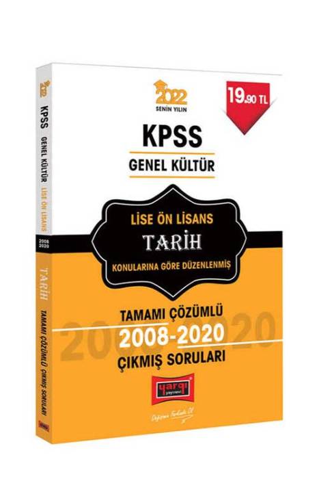 Yargı 2022 KPSS Lise Ön Lisans Tarih Tamamı Çözümlü Çıkmış Sorular Yargı Yayınları