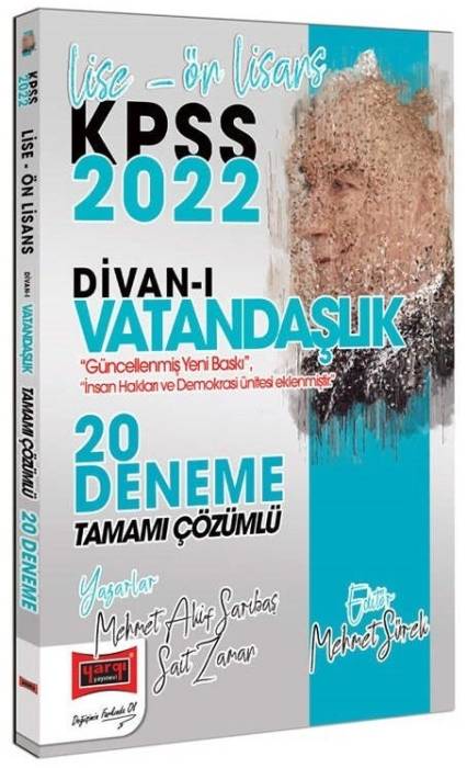 Yargı 2022 KPSS Lise Ön Lisans Divanı Vatandaşlık 20 Deneme Çözümlü Yargı Yayınları
