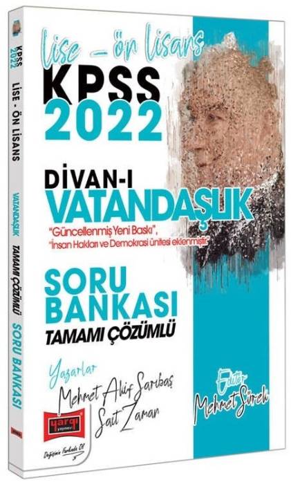 Yargı 2022 KPSS Lise Ön Lisans Divanı Vatandaşlık Soru Bankası Çözümlü Yargı Yayınları