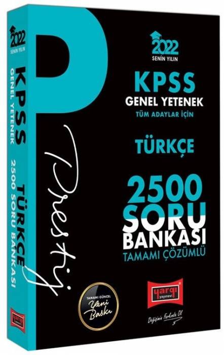 Yargı 2022 KPSS Prestij Türkçe 2500 Soru Bankası Çözümlü Yargı Yayınları