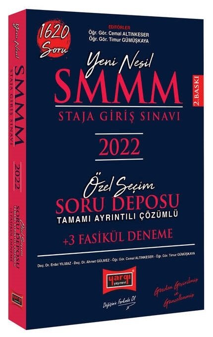 Yargı 2022 SMMM Staja Giriş Özel Seçim Soru Deposu Soru Bankası Çözümlü 2. Baskı Yargı Yayınları