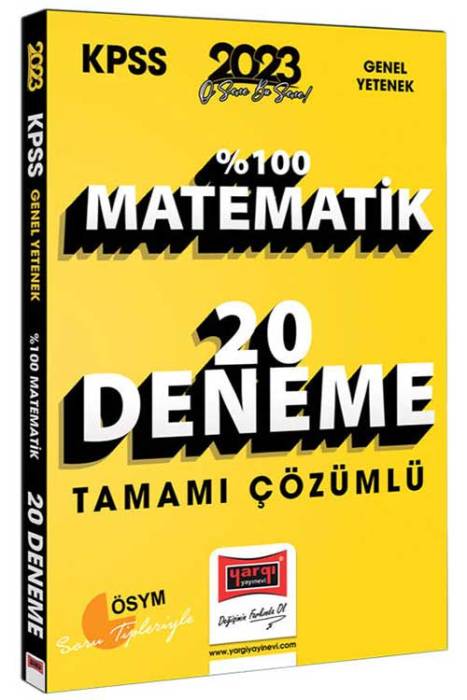 Yargı 2023 KPSS Matematik Tamamı Çözümlü 20 Deneme Yargı Yayınları