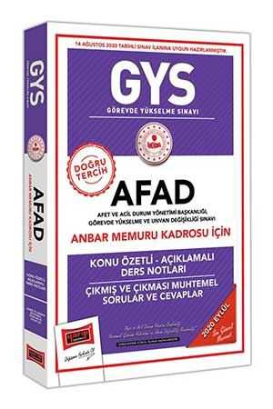 Yargı GYS AFAD Anbar Memuru Kadrosu İçin Konu Özetli Çıkmış ve Çıkması Muhtemel Sorular Yargı Yayınları