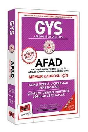 Yargı GYS AFAD Memur Kadrosu İçin Konu Özetli Çıkmış ve Çıkması Muhtemel Sorular Yargı Yayınları