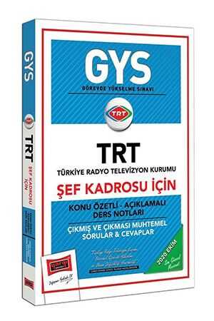 Yargı GYS TRT Şef Kadrosu İçin Konu Özetli Çıkmış ve Çıkması Muhtemel Sorular Yargı Yayınları