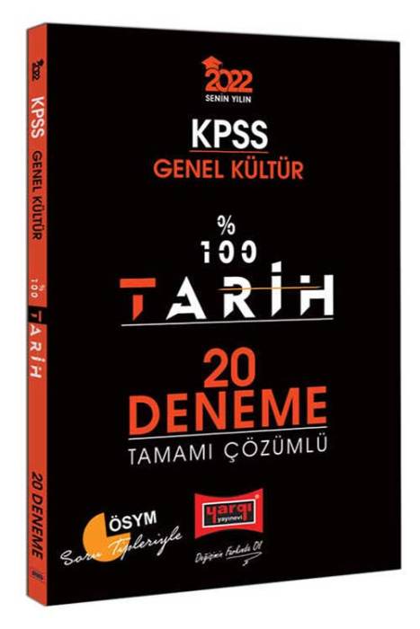 Yargı KPSS Genel Kültür %100 Tarih Tamamı Çözümlü 20 Deneme Yargı Yayınları