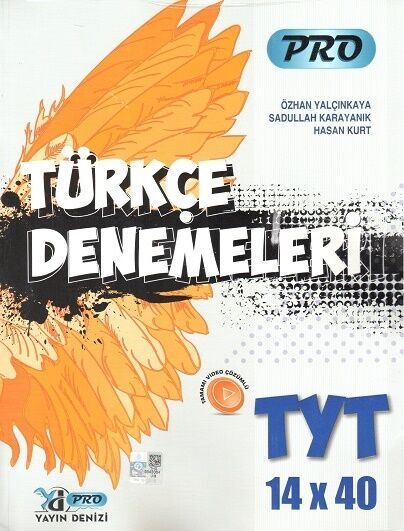TYT Türkçe Pro 14 x 40 Deneme Yayın Denizi Yayınları
