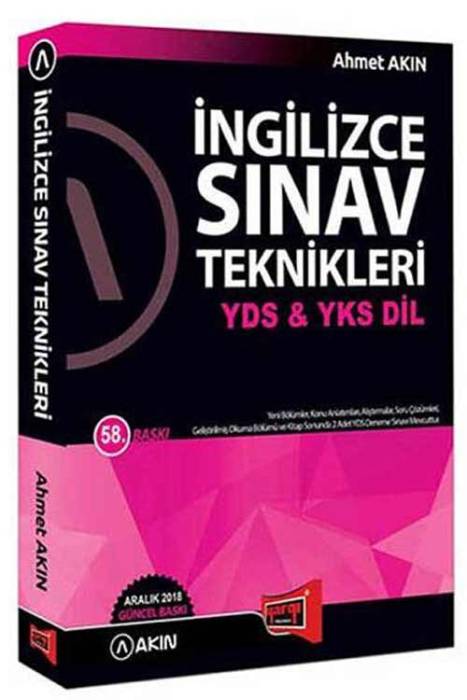 YDS YKS DİL İngilizce Sınav Teknikleri 58. Baskı Akın Dil Yargı Yayınları