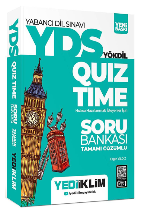 YDSYÖKDİL Quiz Time Tamamı Çözümlü Soru Bankası Yediiklim Yayınları