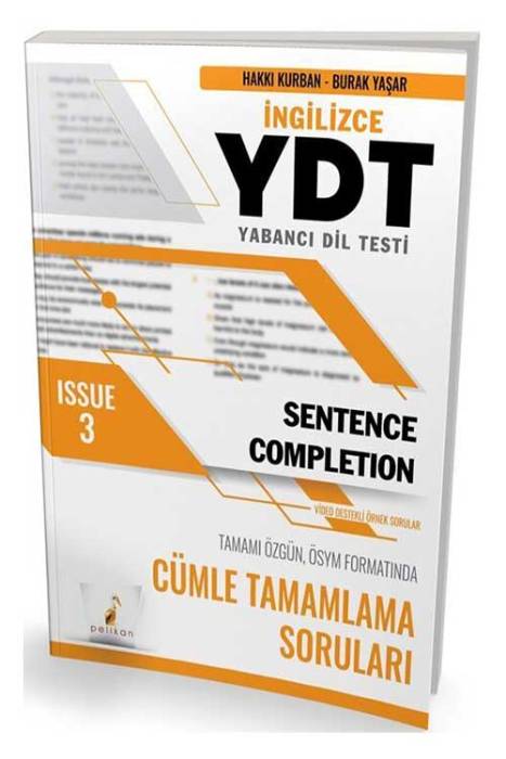 YDT İngilizce Sentence Completion Issue 3 Pelikan Yayınevi