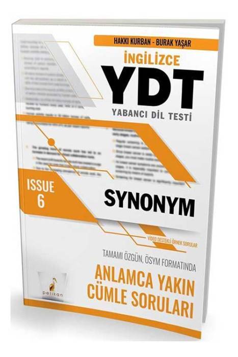 YDT İngilizce Synonym Issue 6 Pelikan Yayınevi