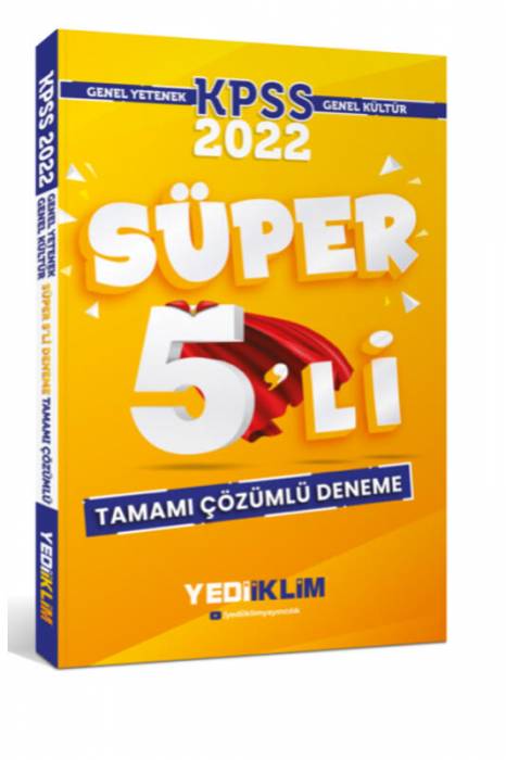 Yediiklim 2022 KPSS Genel Yetenek Genel Kültür Süper 5 li Tamamı Çözümlü Deneme