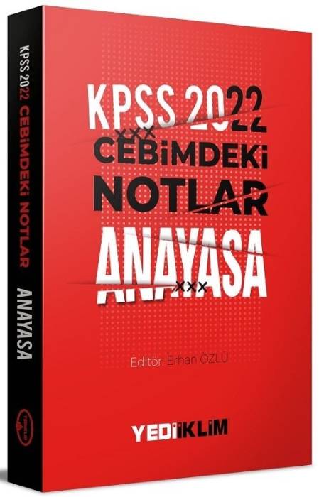 Yediiklim 2022 KPSS Anayasa Cebimdeki Notlar Cep Kitabı Yediiklim Yayınları
