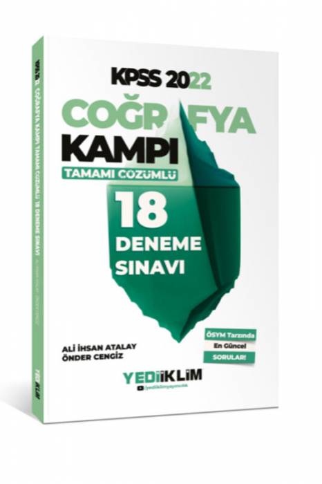 Yediiklim 2022 KPSS Coğrafya Kampı Tamamı Çözümlü 18 Deneme Sınavı Yediiklim Yayınları