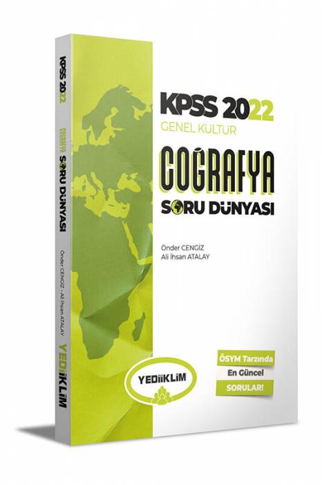 Yediiklim 2022 KPSS Genel Kültür Coğrafya Soru Dünyası Yediiklim Yayınları