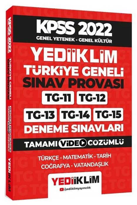 Yediiklim 2022 KPSS Genel Yetenek Genel Kültür Türkiye Geneli Sınav Provası Deneme Sınavları (11-12-13-14-15)