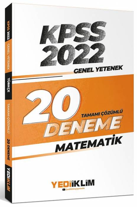 Yediiklim 2022 KPSS Matematik 20 Deneme Çözümlü Yediiklim Yayınları