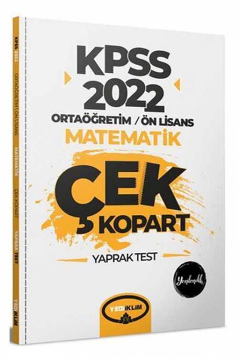 Yediiklim 2022 KPSS Ortaöğretim Ön Lisans Genel Yetenek Genel Kültür Matematik Çek Kopart Yaprak Test