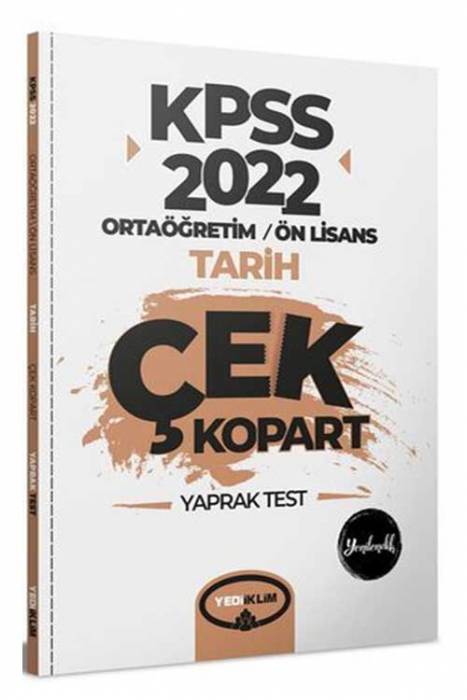 Yediiklim 2022 KPSS Ortaöğretim Ön Lisans Genel Yetenek Genel Kültür Tarih Çek Kopart Yaprak Test