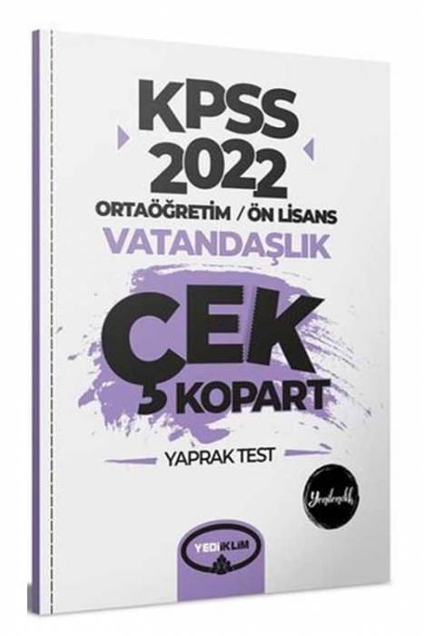 Yediiklim 2022 KPSS Ortaöğretim Ön Lisans Genel Yetenek Genel Kültür Vatandaşlık Çek Kopart Yaprak Test