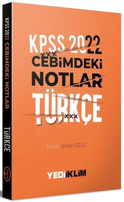 Yediiklim 2022 KPSS Türkçe Cebimdeki Notlar Cep Kitabı Yediiklim Yayınları