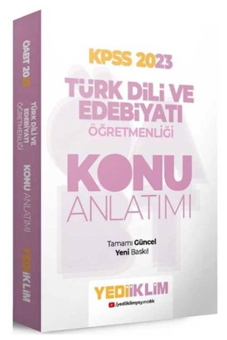 2023 ÖABT Türk Dili ve Edebiyatı Öğretmenliği Konu Anlatımlı Yediiklim Yayınları