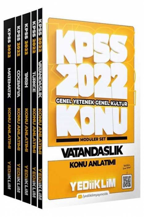 Yediiklim KPSS 2022 Genel Yetenek Genel Kültür Konu Anlatımlı Modüler Set Yediiklim Yayınları