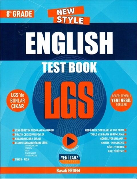 Yeni Tarz 8. Sınıf LGS English Test Book Yeni Tarz Yayınları