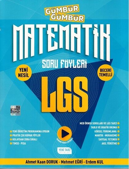 Yeni Tarz 8. Sınıf LGS Matematik Gümbür Gümbür Soru Föyleri Yeni Tarz Yayınları