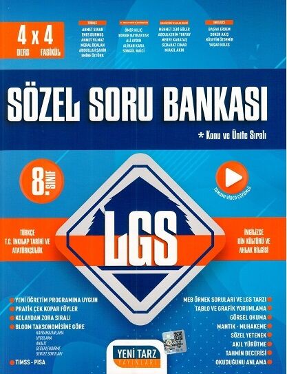 Yeni Tarz 8. Sınıf LGS Sözel Soru Bankası