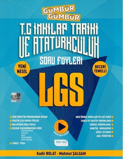 Yeni Tarz 8. Sınıf LGS T. C. İnkılap Tarihi ve Atatürkçülük Gümbür Gümbür Soru Föyleri Yeni Tarz Yayınları
