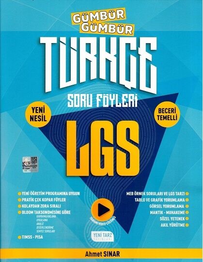 Yeni Tarz 8. Sınıf LGS Türkçe Gümbür Gümbür Soru Föyleri Yeni Tarz Yayınları