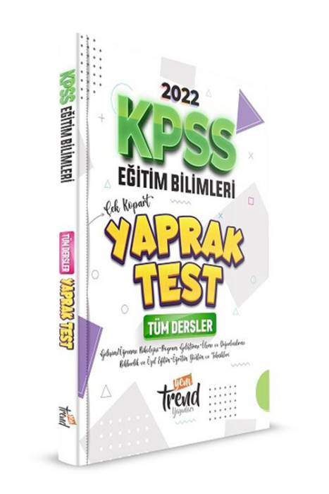 Yeni Trend KPSS 2022 Eğitim Bilimleri Yaprak Test Yeni Trend Yayınları