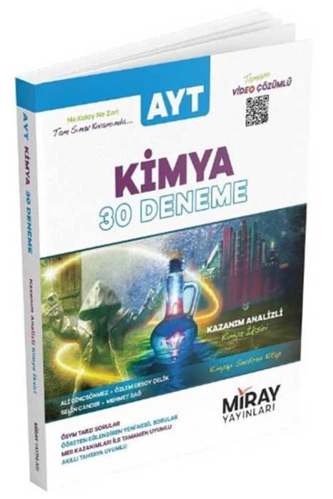 YKS AYT Kimya 30 Deneme Video Çözümlü Miray Yayınları