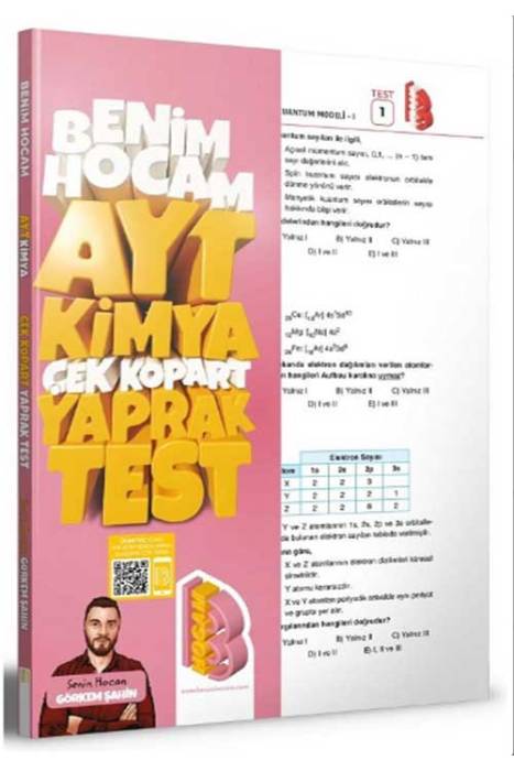 YKS AYT Kimya Yaprak Test Çek Kopart Benim Hocam Yayınları