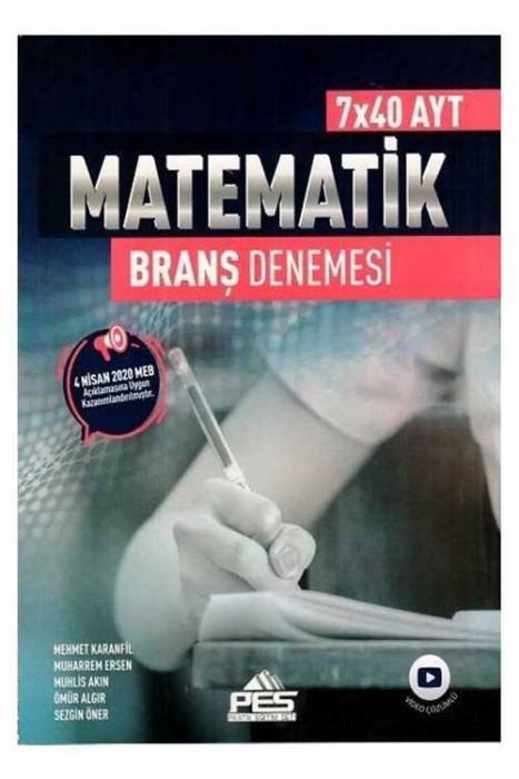 YKS AYT Matematik 7x40 Branş Denemesi Video Çözümlü Pes Yayınları