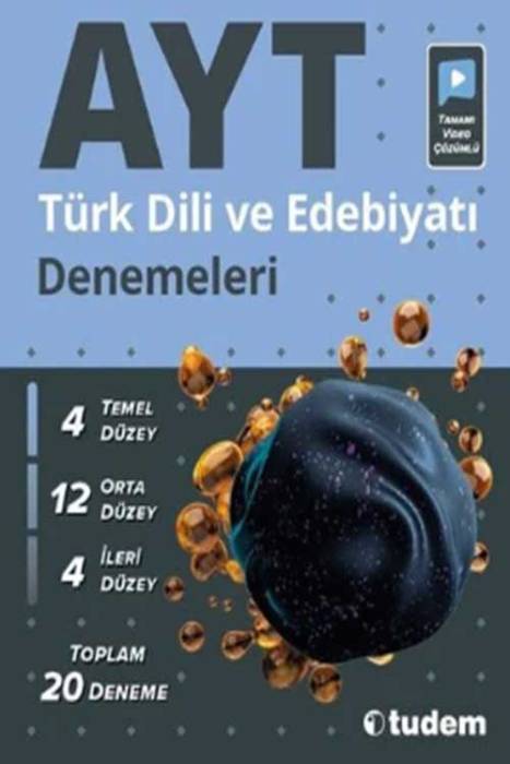 YKS AYT Türk Dili ve Edebiyatı 20 Deneme Video Çözümlü Tudem Yayınları