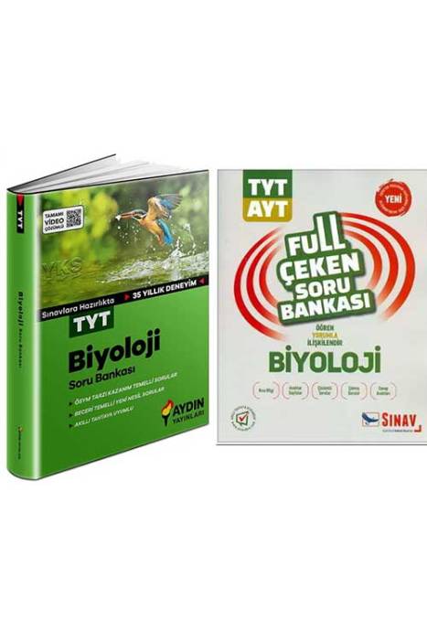 YKS TYT AYT Biyoloji Soru Bankası Seti Aydın ve Sınav Yayınları