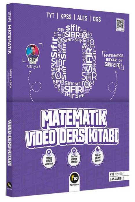 YKS TYT KPSS ALES DGS Sıfırdan Matematik Video Ders Kitabı F10 Yayınları