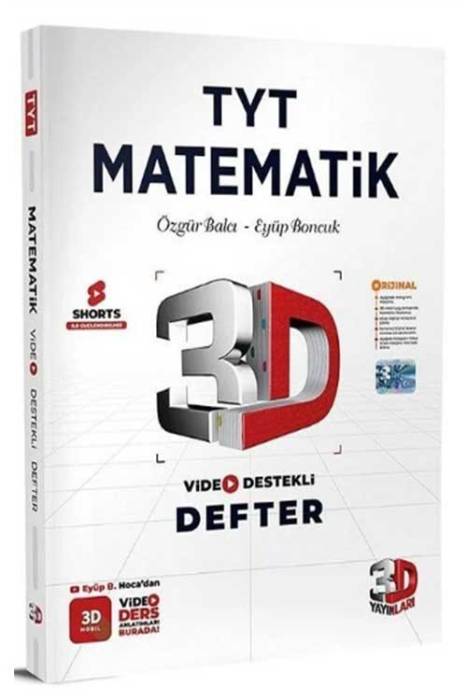 YKS TYT Matematik Video Destekli Defter 3D Yayınları