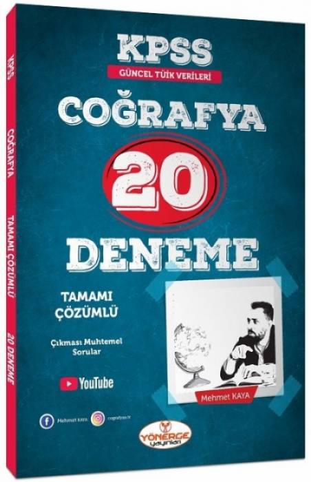 Yönerge 2022 KPSS Coğrafya 20 Deneme Çözümlü Yönerge Yayınları