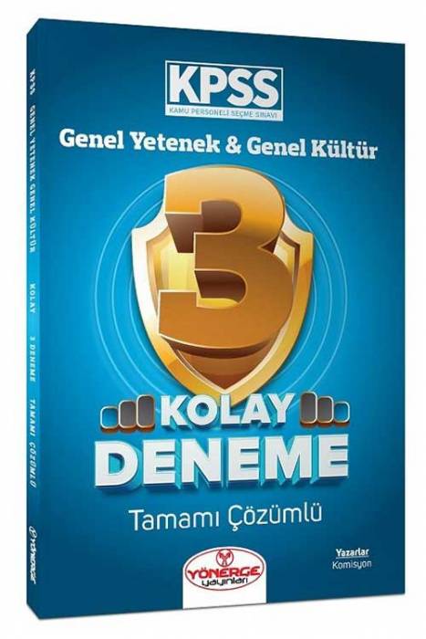 2024 KPSS Genel Yetenek Genel Kültür Kolay 3 Deneme Çözümlü Yönerge Yayınları