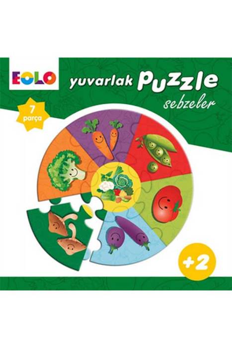 Yuvarlak Puzzle - Sebzeler Eolo Yayınları