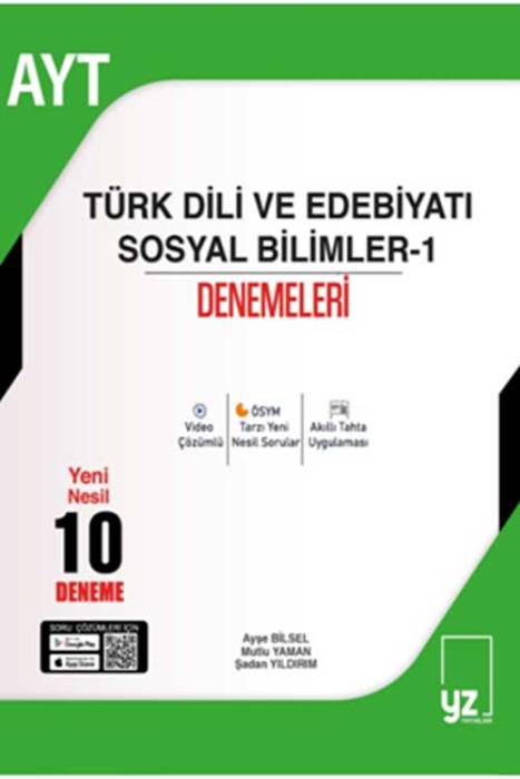 YZ AYT Türk Dili ve Edebiyatı - Sosyal Bilimler 10 Deneme YZ Yayınları