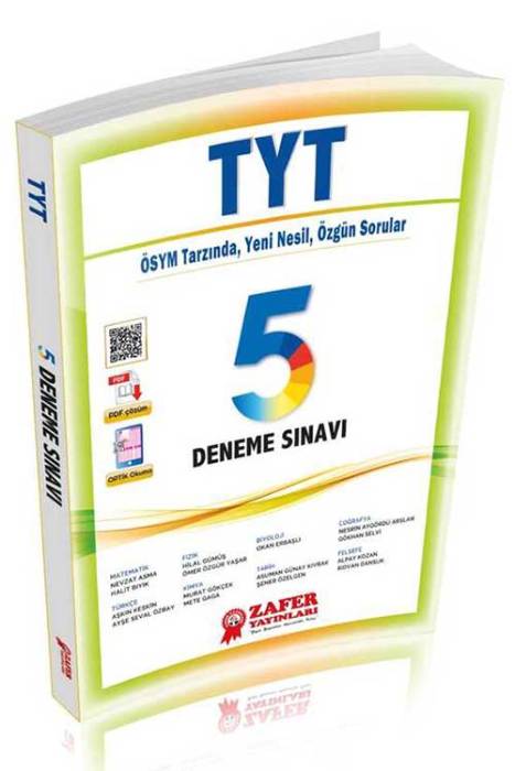 Zafer TYT 5 li Deneme Sınavı Zafer Yayınları